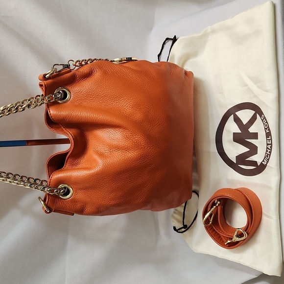 MICHAEL Michael Kors Orange Shoulder Bag with Chain Strap - Picture 2 of 16